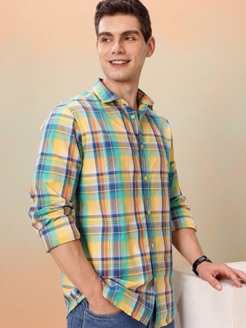 Mast & Harbour Pure Cotton Checked Casual Shirt