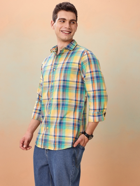 Mast & Harbour Pure Cotton Checked Casual Shirt - Image 4
