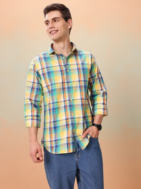 Mast & Harbour Pure Cotton Checked Casual Shirt - Image 3