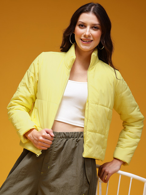 HERE&NOW Mock Collar Padded Jacket