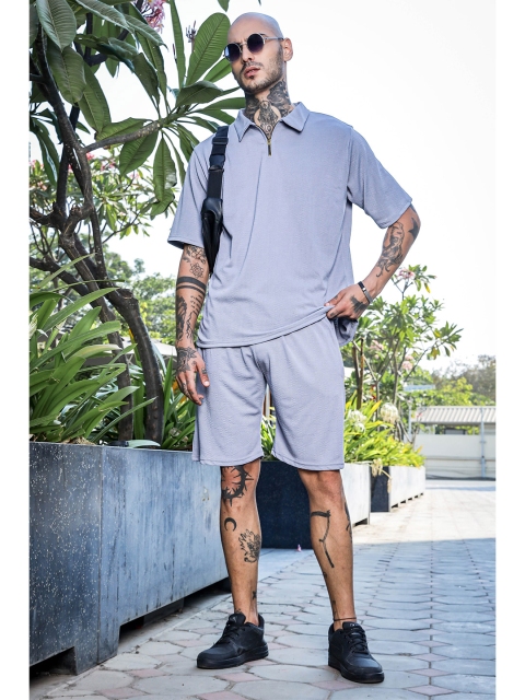 House of Koala Unisex Textured Relaxed-Fit Mid Rise Shorts - Image 4