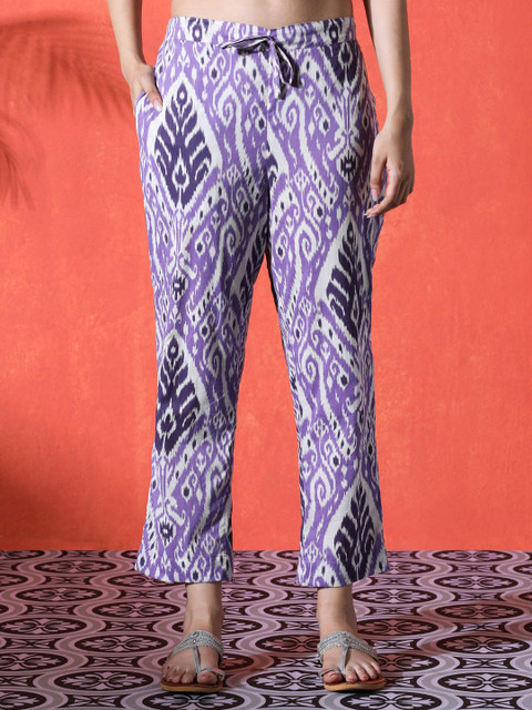 Sangria Floral Printed 100% Cotton Kurta & Trousers Kurta Set - Image 7