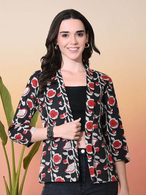DECKEDUP Floral Printed Shrug