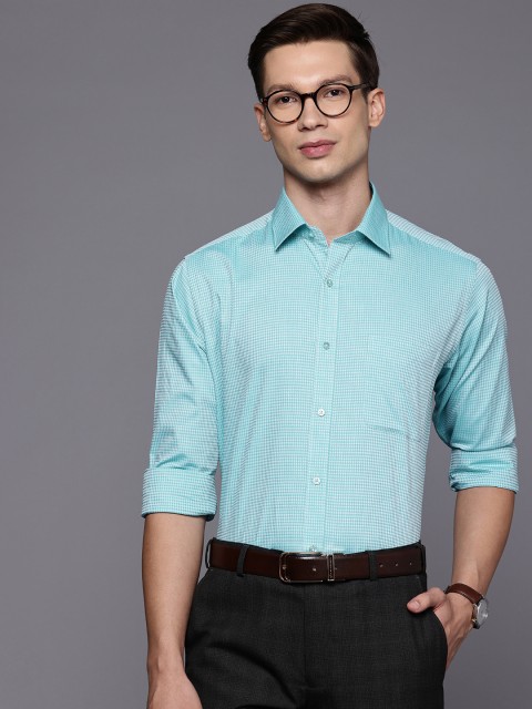 Raymond Slim Fit Self Design Textured Pure Cotton Formal Shirt