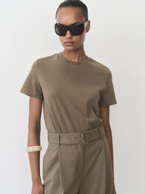 MANGO Women Pure Cotton T-shirt