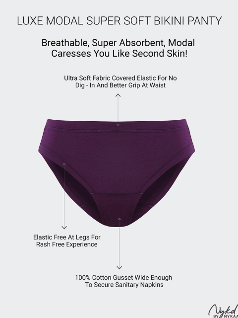 Nykd Low-Rise Bikini Brief NYP382_Eggplant - Image 7