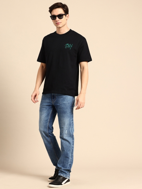 Being Human Brand Logo Printed Drop-Shoulder Sleeves Pure Cotton T-shirt - Image 5