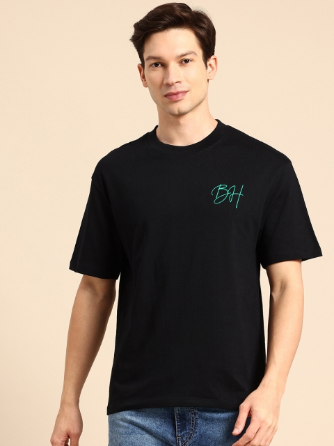 Being Human Brand Logo Printed Drop-Shoulder Sleeves Pure Cotton T-shirt - Image 3