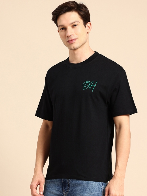 Being Human Brand Logo Printed Drop-Shoulder Sleeves Pure Cotton T-shirt - Image 4