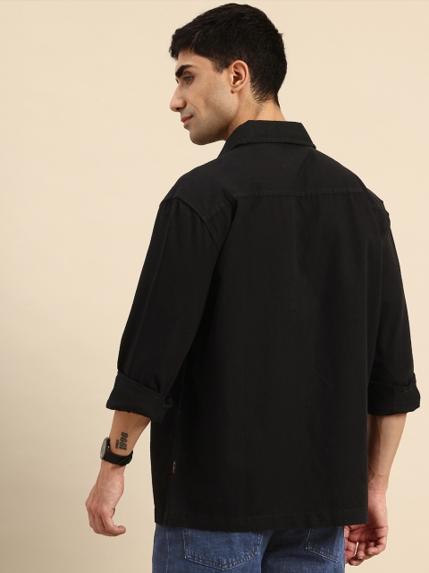 Being Human Drop-Shoulder Sleeves Pure Cotton Casual Shirt - Image 5