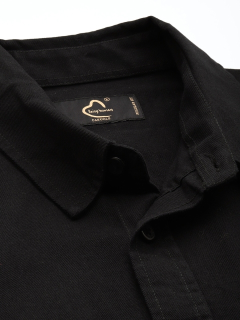 Being Human Drop-Shoulder Sleeves Pure Cotton Casual Shirt - Image 2