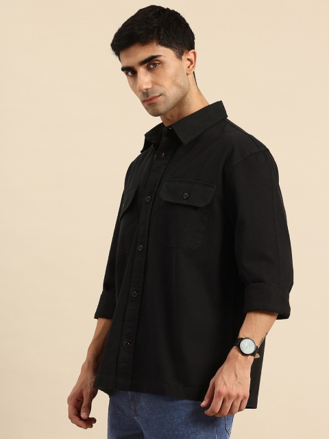 Being Human Drop-Shoulder Sleeves Pure Cotton Casual Shirt - Image 4