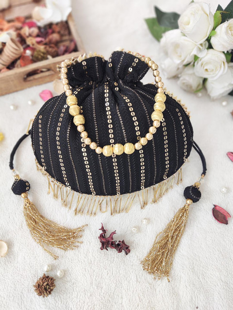 LABEL KANUPRIYA Embellished Potli Clutch