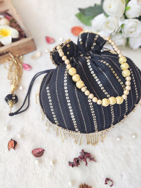 LABEL KANUPRIYA Embellished Potli Clutch - Image 2