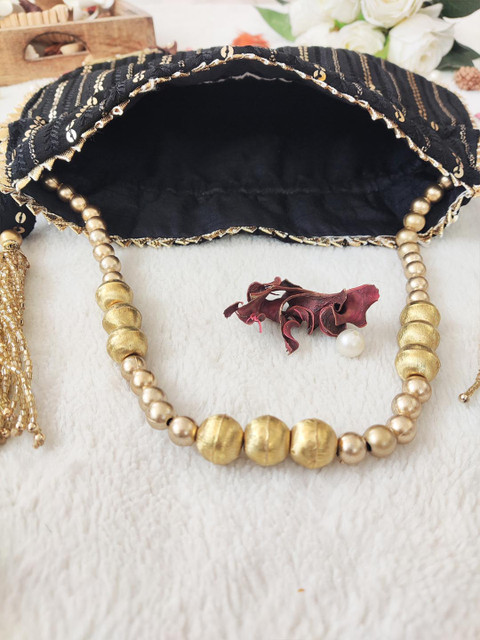 LABEL KANUPRIYA Embellished Potli Clutch - Image 3