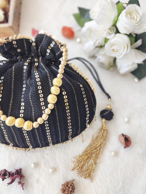 LABEL KANUPRIYA Embellished Potli Clutch - Image 5