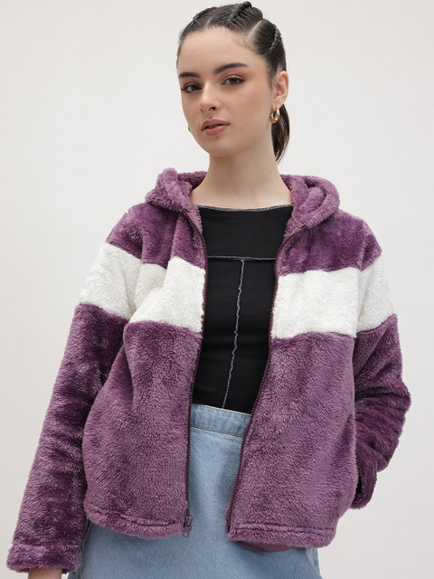 The Roadster Life Co Colorblocked Hooded Tailored Jacket