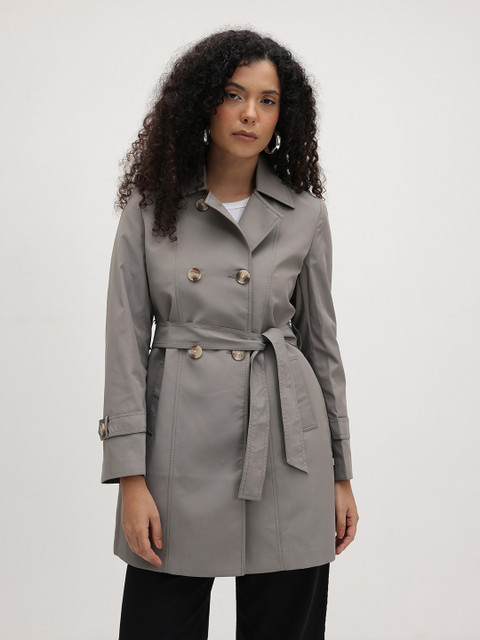 The Roadster Life Co. Notched Lapel Collar Double-Breasted Coat