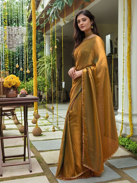 KALINI Women Solid Saree - Image 2