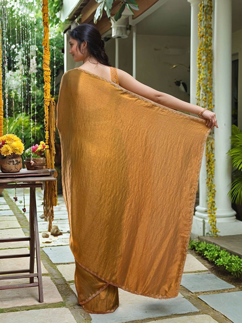 KALINI Women Solid Saree - Image 3