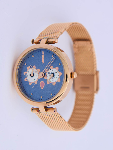 Chumbak Women Mint Dial Hoot Mesh Strap Watch - Image 2