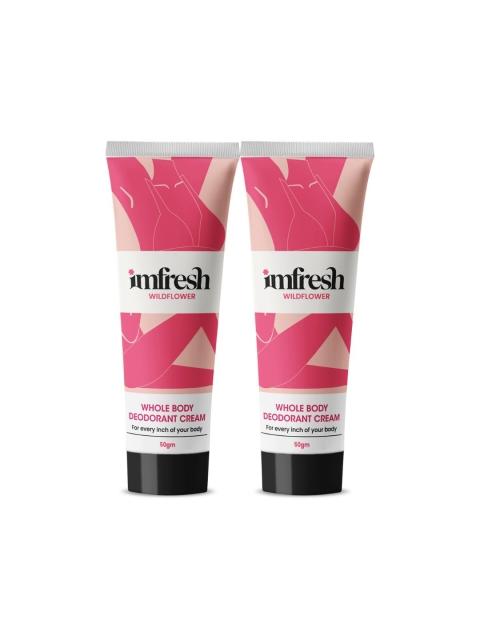imfresh Set Of 2 Wild Flower Whole Body Deodorant Cream - 50 g Each