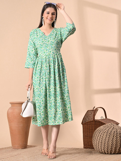 SILAKIVA Women Floral Printed Floral Maternity Anarkali Kurta - Image 6