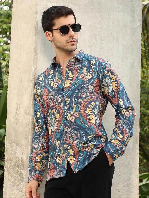 Campus Sutra Men Comfort Regular Fit Floral Printed Casual Shirt - Image 2