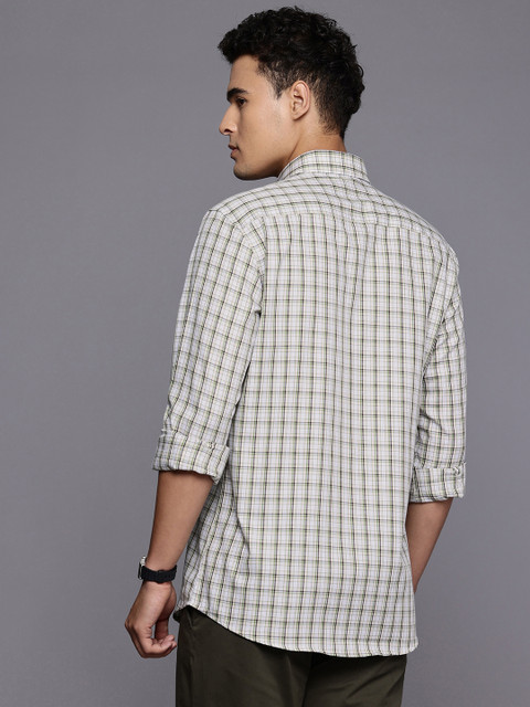 Allen Solly Pure Cotton Classic Fit Checked Casual Shirt - Image 5