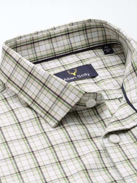Allen Solly Pure Cotton Classic Fit Checked Casual Shirt - Image 2