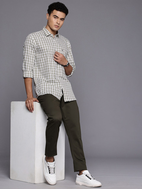 Allen Solly Pure Cotton Classic Fit Checked Casual Shirt - Image 6