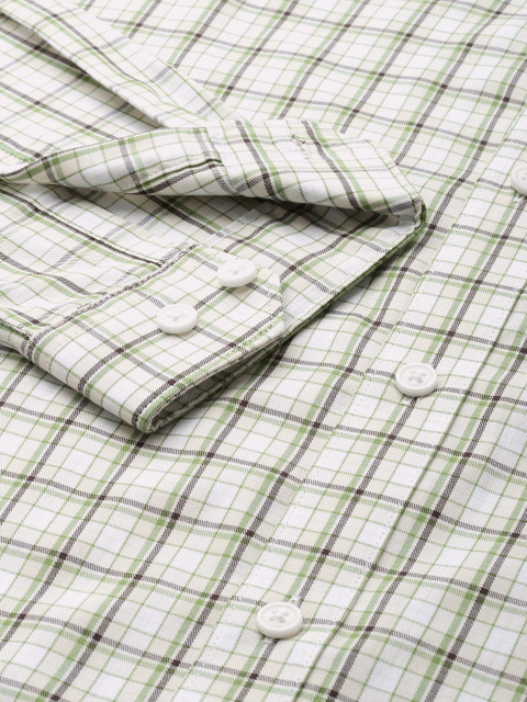 Allen Solly Pure Cotton Classic Fit Checked Casual Shirt - Image 3