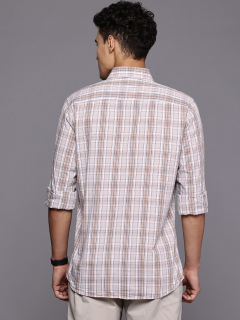 Allen Solly Pure Cotton Classic Fit Checked Casual Shirt - Image 5