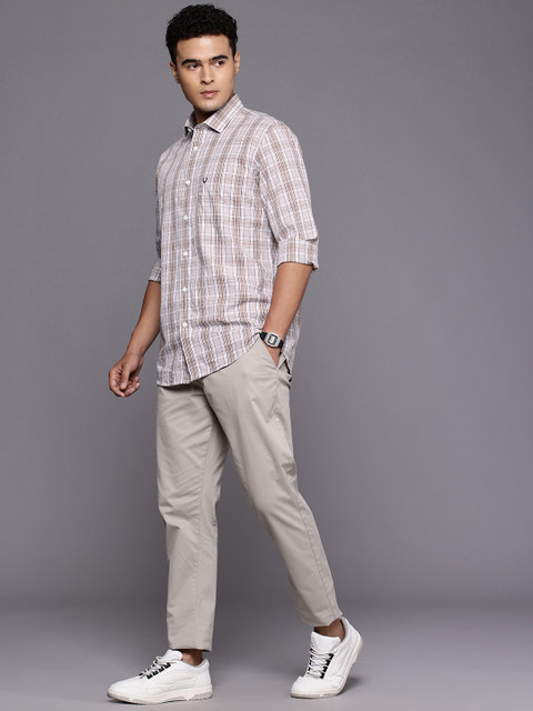 Allen Solly Pure Cotton Classic Fit Checked Casual Shirt - Image 6