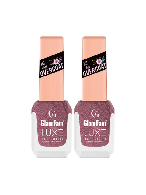 GlamFam Set Of 2 Glossy Finish Luxe Nail Lacquer - 12 ml Each - Galaxy 59