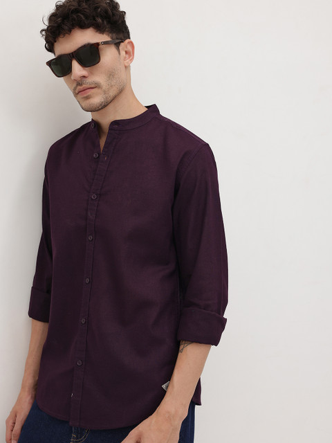 The Roadster Lifestyle Co. Men Cotton Linen Casual Shirt