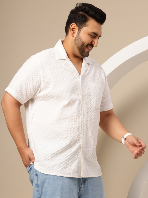 Sztori Plus Size Cuban Collar Shirt - Image 4