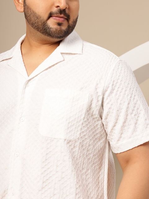 Sztori Plus Size Cuban Collar Shirt - Image 2