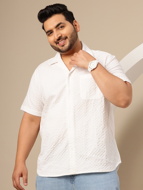Sztori Plus Size Cuban Collar Shirt - Image 3