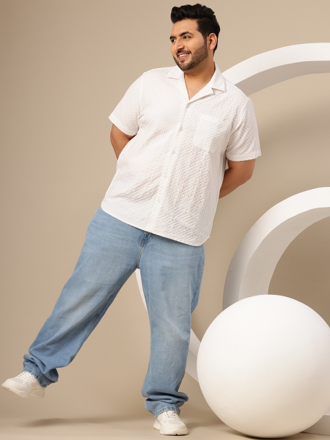 Sztori Plus Size Cuban Collar Shirt - Image 6