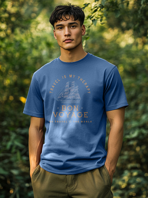 NOBERO Men Graphic Printed Cotton T-shirt