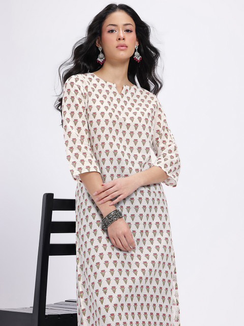 Anouk Rustic Floral Printed Straight Kurta