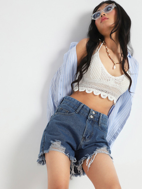 Sera Women High-Rise Denim Shorts