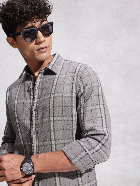 WROGN Checked Pure Cotton Casual Shirt
