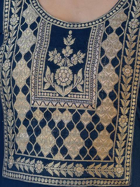 SANISA Women Floral Woven Design Kurta with Trousers & Dupatta - Image 7