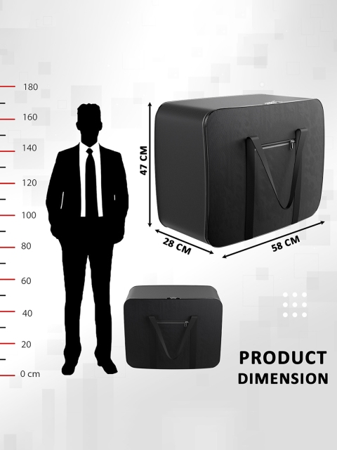 Myntra Elegant Homes Black 2 Pieces Rexine Storage Attachi Bag For Cloth With Handle - Image 7