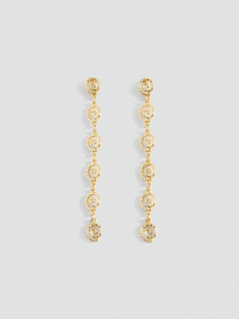 MANGO Contemporary Spiral Drop Earrings