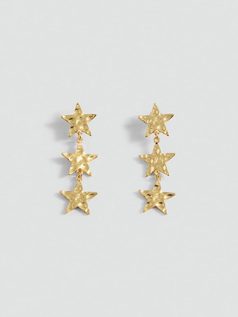 MANGO Star Shaped Drop Earrings