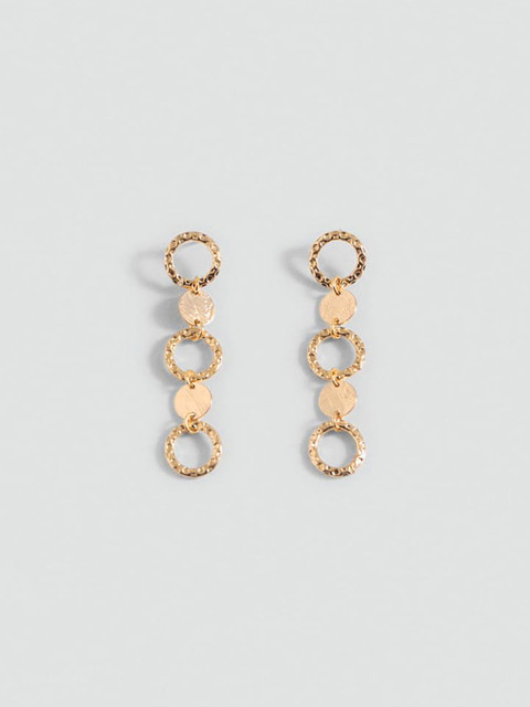 MANGO Circular Drop Earrings
