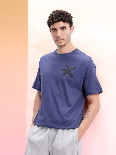 HRX by Hrithik Roshan Men Pure Cotton Relaxed Fit Yoga T-shirt